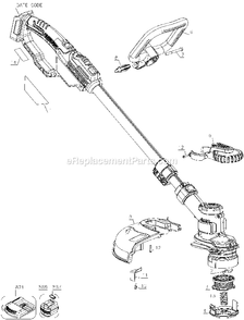 Page A Diagram and Parts List for LST420 Type 2 Black and Decker Trimmer